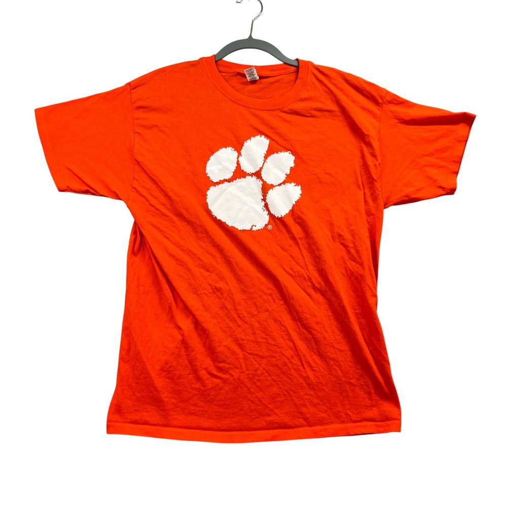 Clemson Tigers T-Shirt Mens L Orange The Pier Coca Cola Promo Cotton Graphic Tee